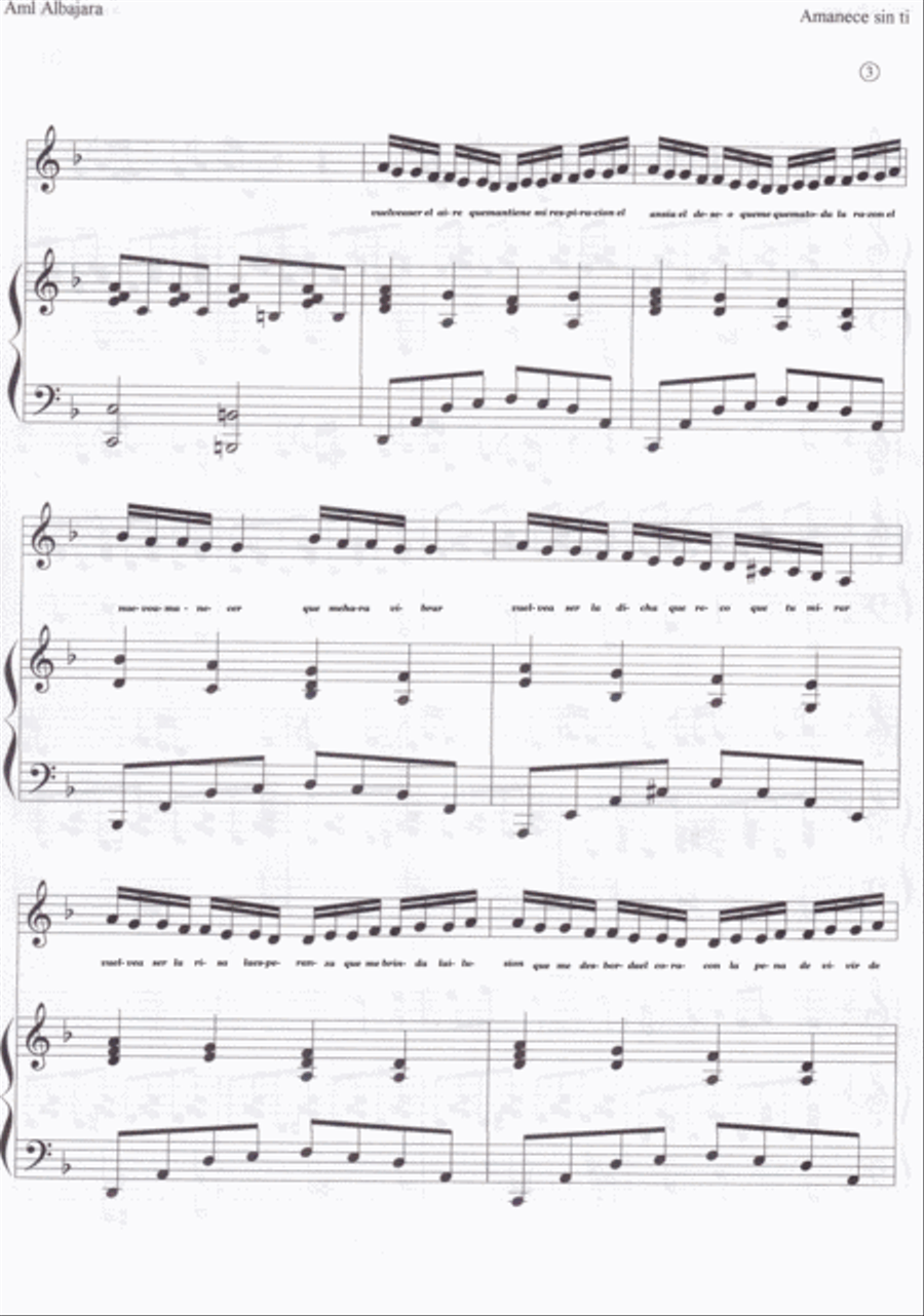 Amanece sin ti Amanece sin ti Voice scores gallery preview page 4