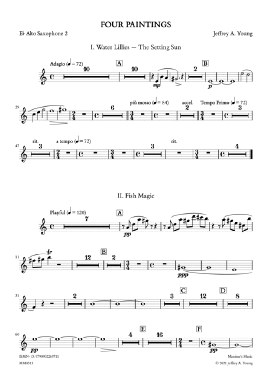 Four Paintings Concert Band scores gallery preview page 4