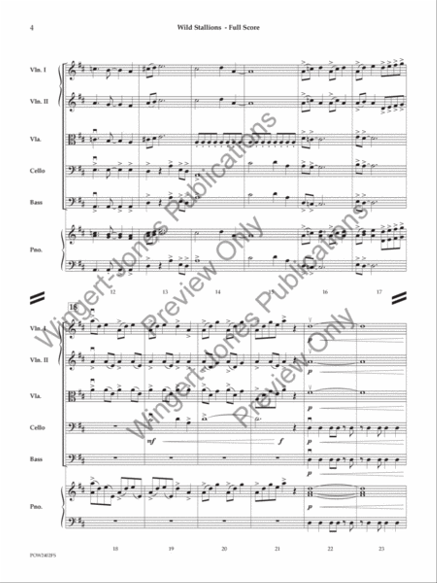 Wild Stallions String Orchestra scores gallery preview page 5