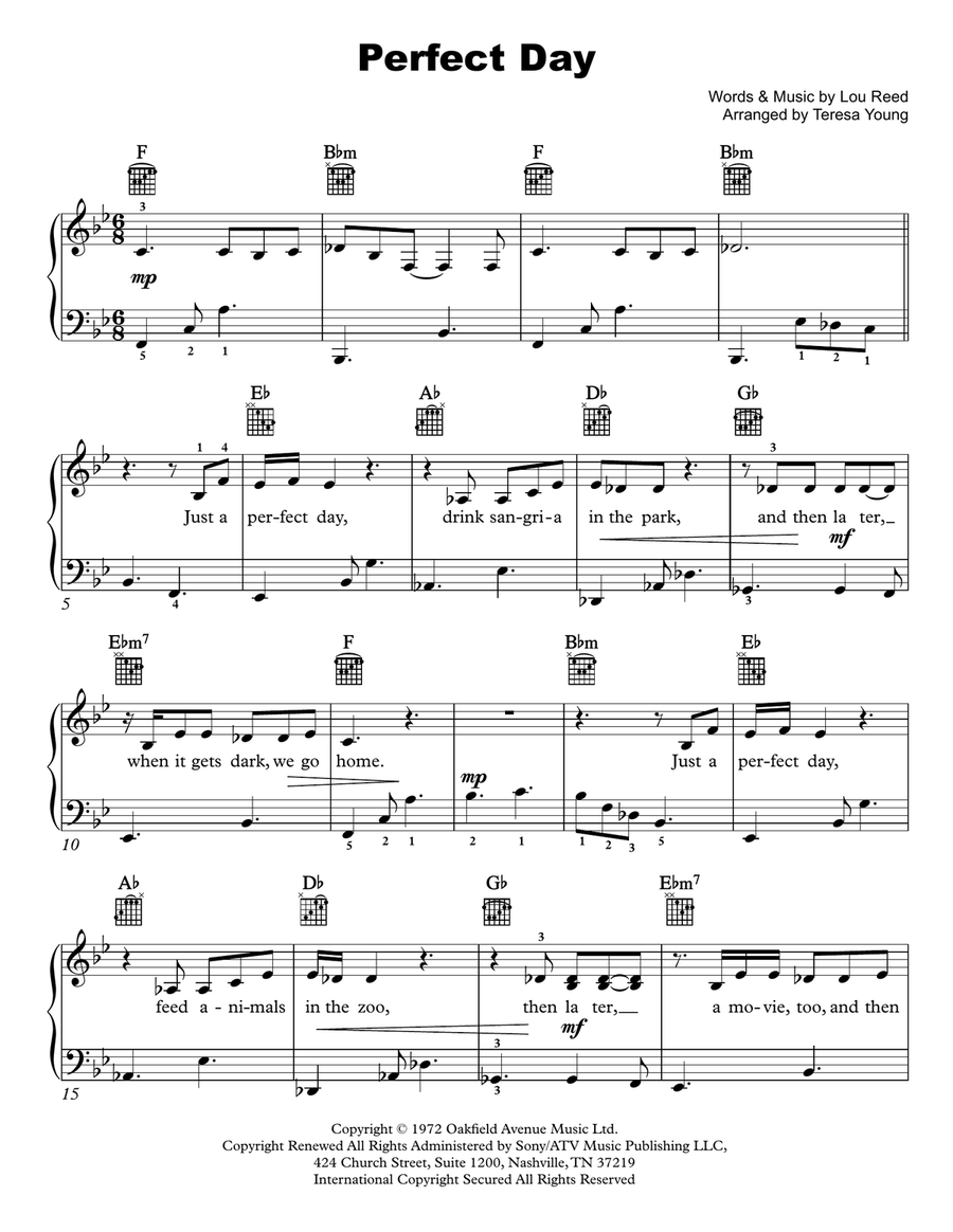 Perfect Day Piano Method scores gallery preview page 1