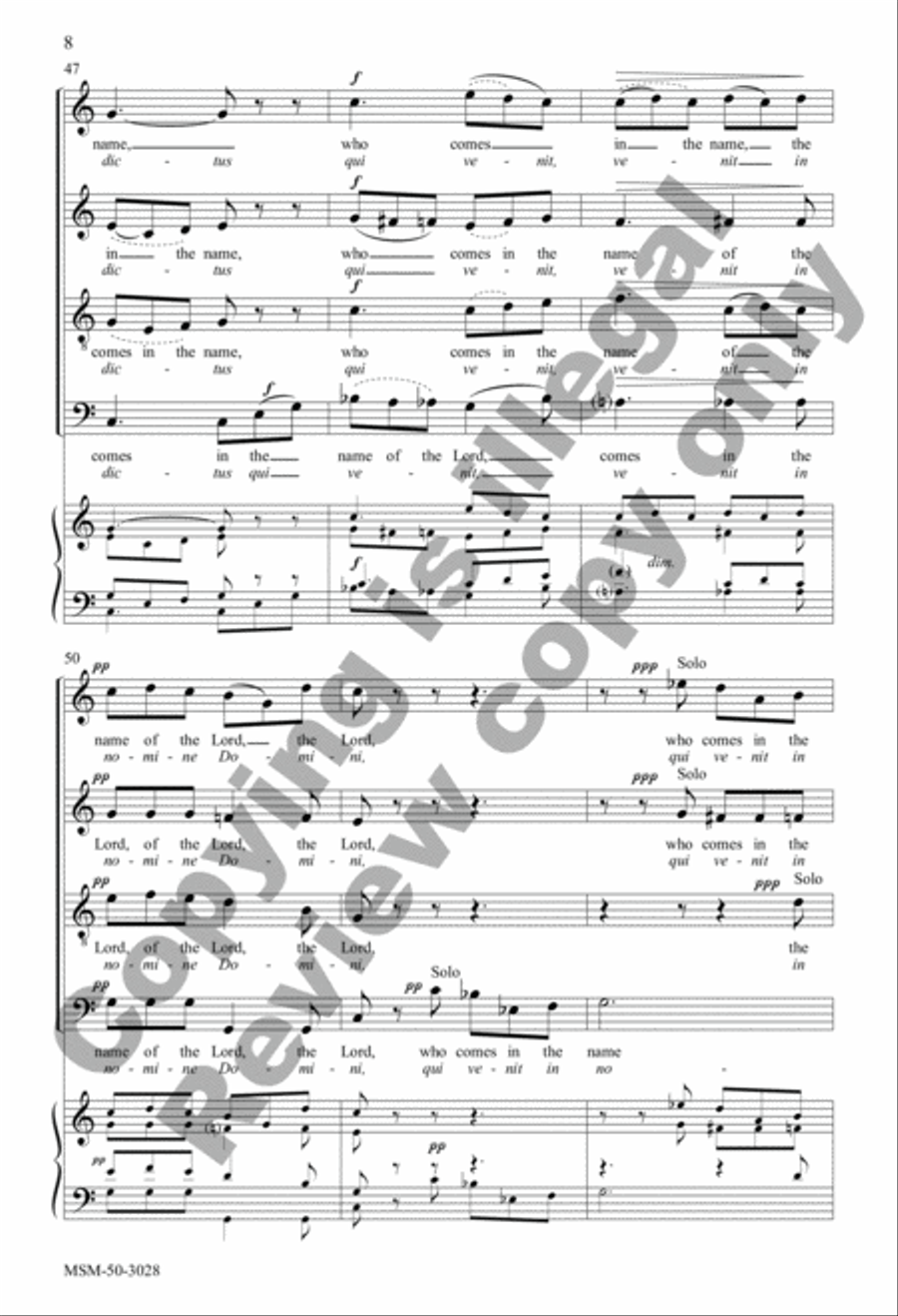 Sanctus and Benedictus 4-Part scores gallery preview page 8