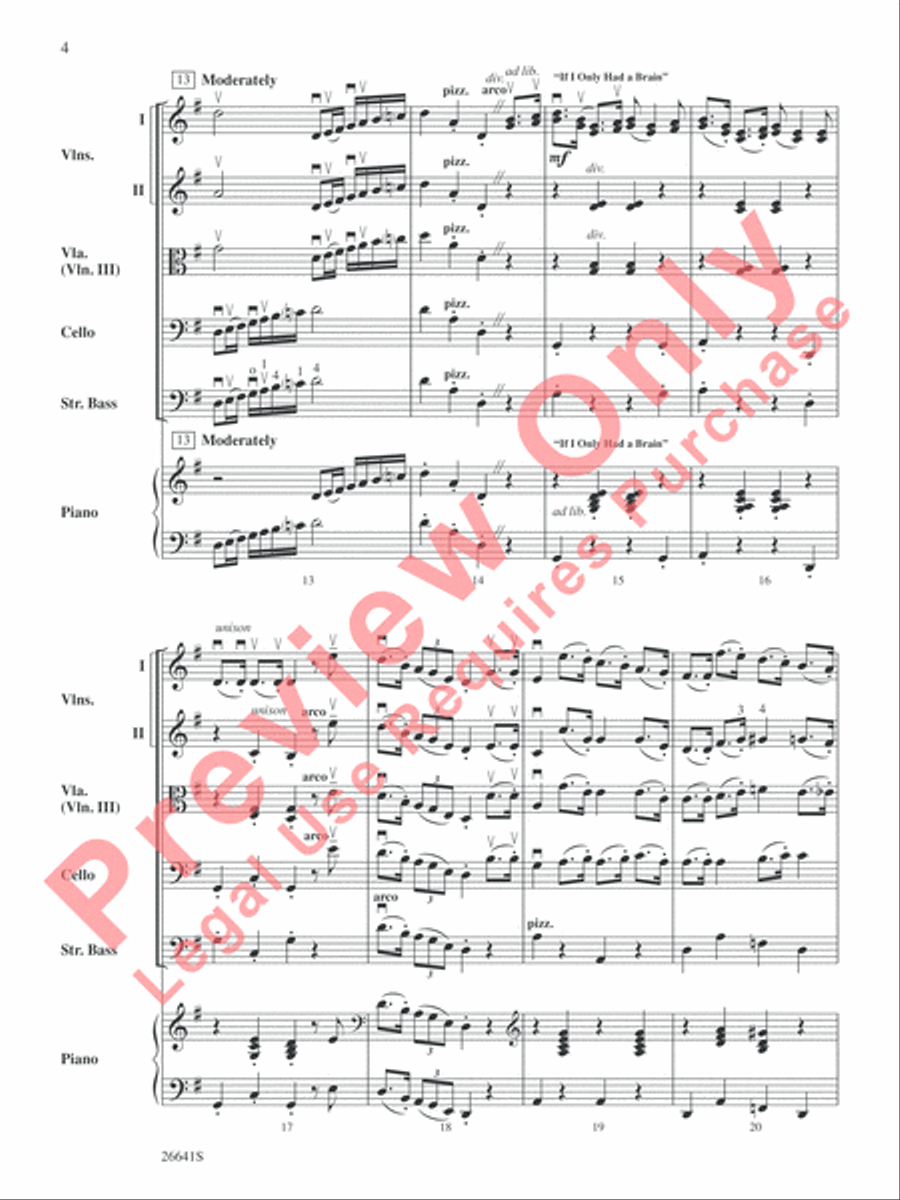 The Wizard of Oz String Orchestra scores gallery preview page 5