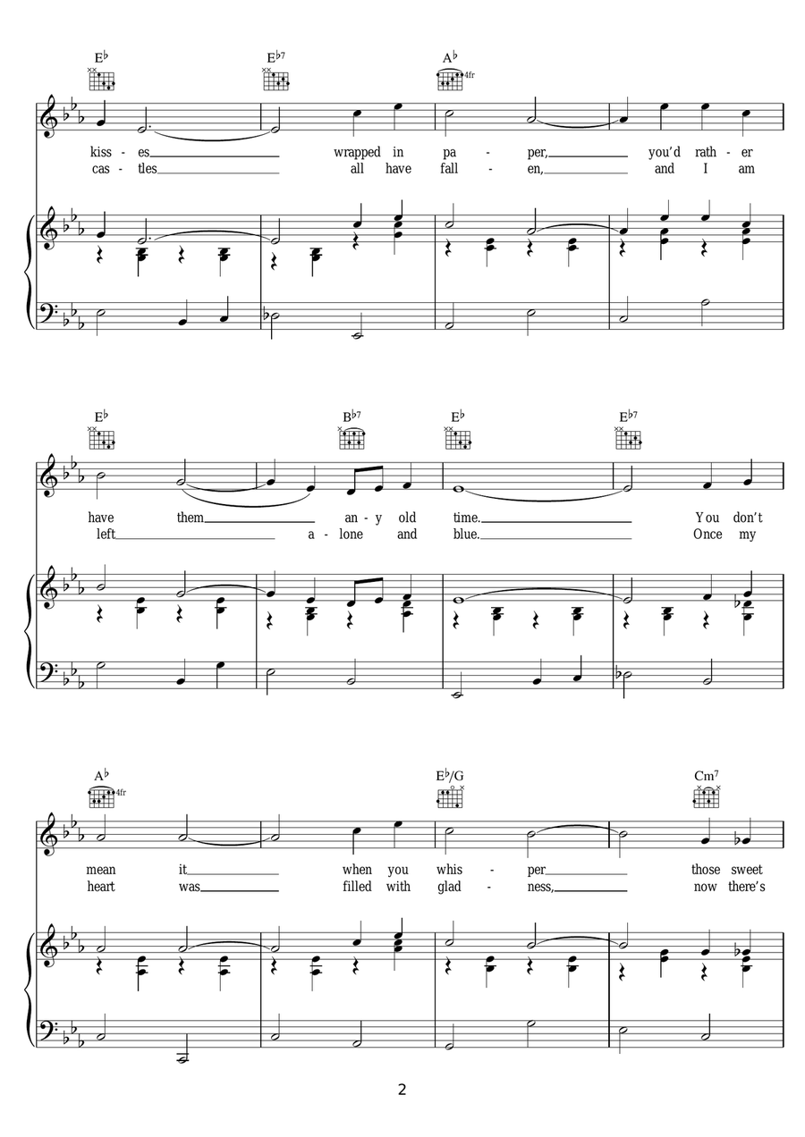 Candy Kisses Piano, Vocal scores gallery preview page 2