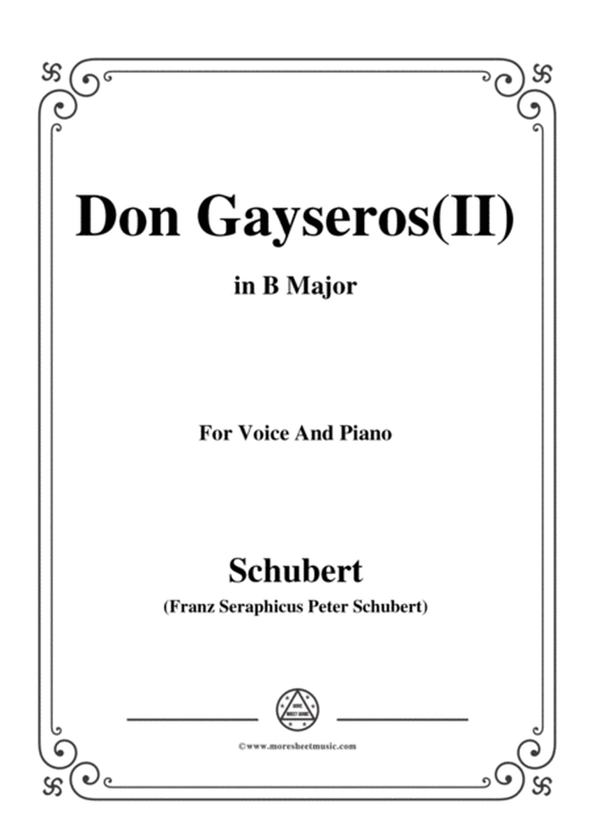 Schubert-Don Gayseros(II),in B Major,D.93 No.2,for Voice and Piano image number null