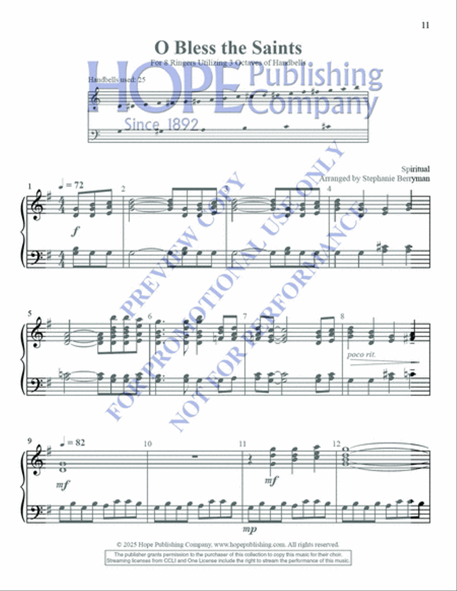 Short & Sweet for 8 Ringers Handbell Choir scores gallery preview page 12