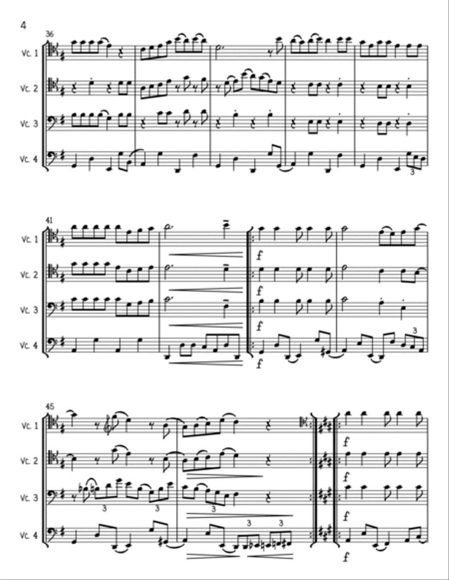 Always Look On The Bright Side Of Life String Quartet scores gallery preview page 4