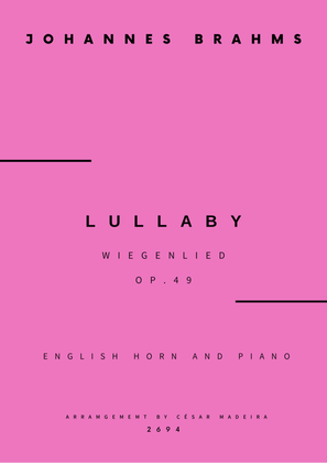 Brahms' Lullaby - English Horn and Piano (Full Score and Parts)