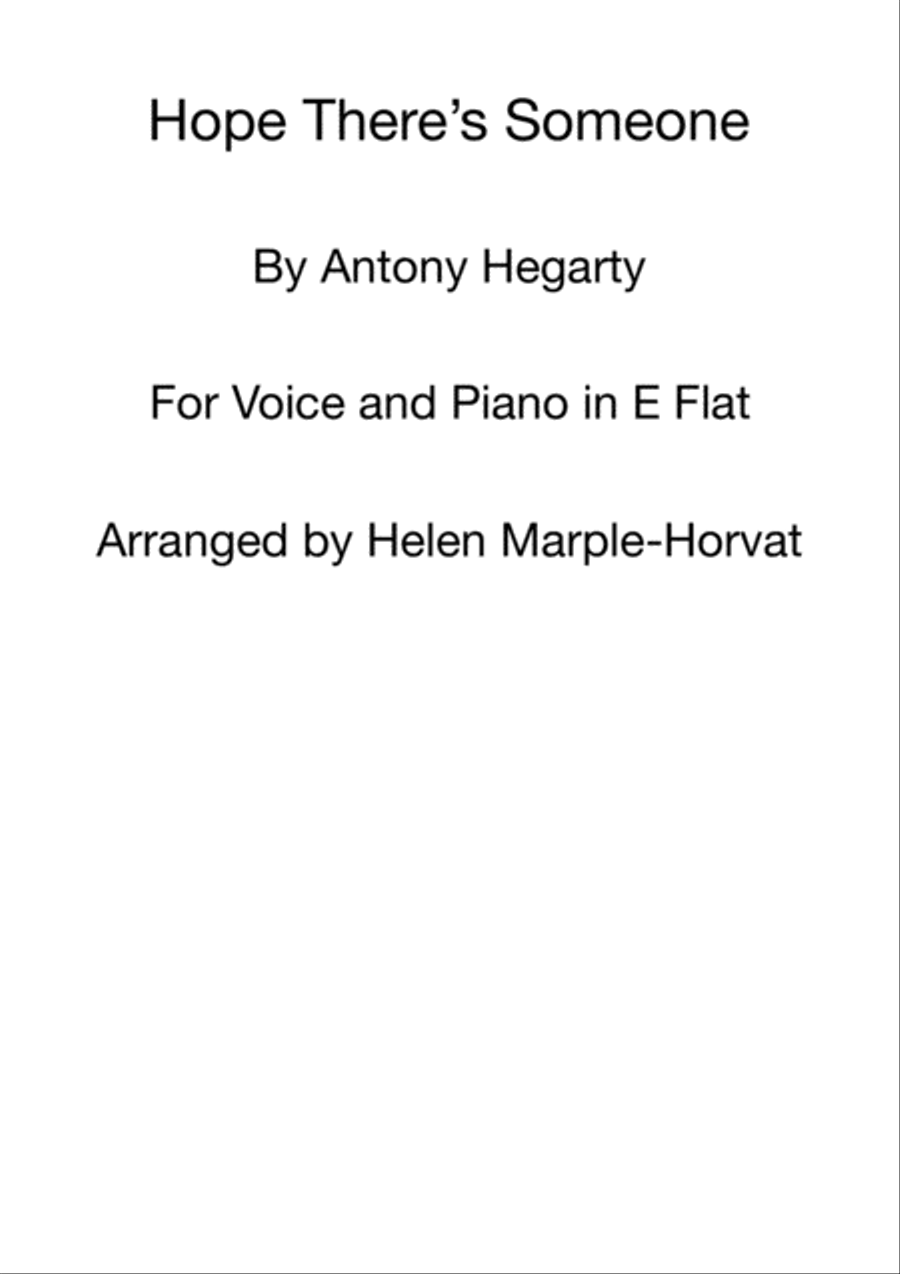 Hope There's Someone High Voice scores gallery preview page 1