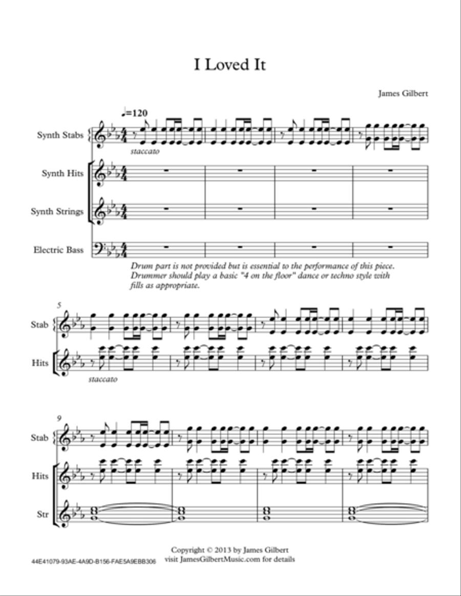 I Loved It I Loved It Small Ensemble scores gallery preview page 1