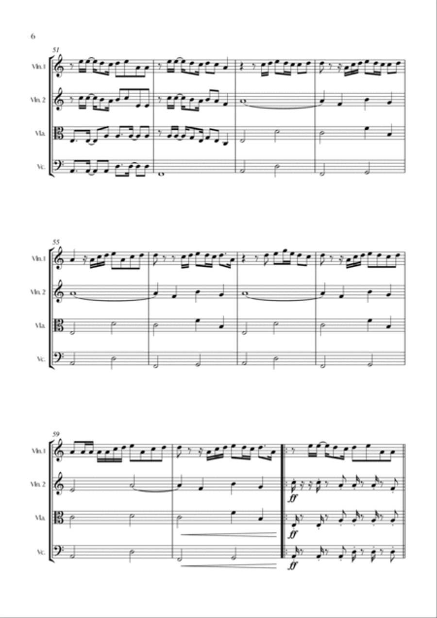 Shape Of You String Quartet scores gallery preview page 6