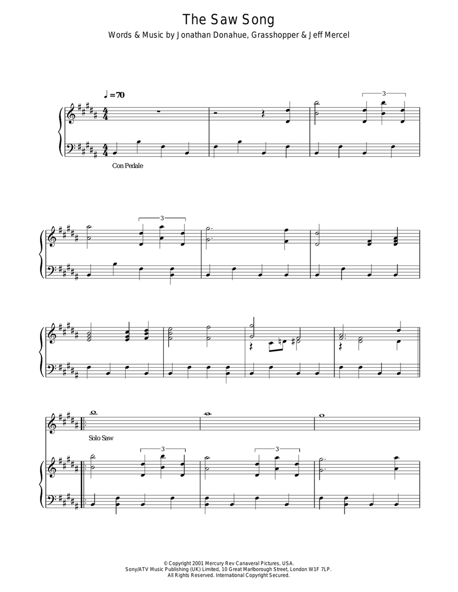 The Saw Song The Saw Song Guitar scores gallery preview page 1