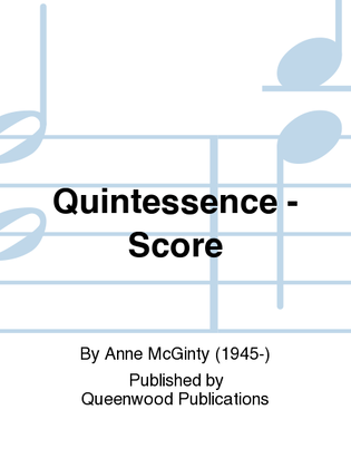Book cover for Quintessence - Score