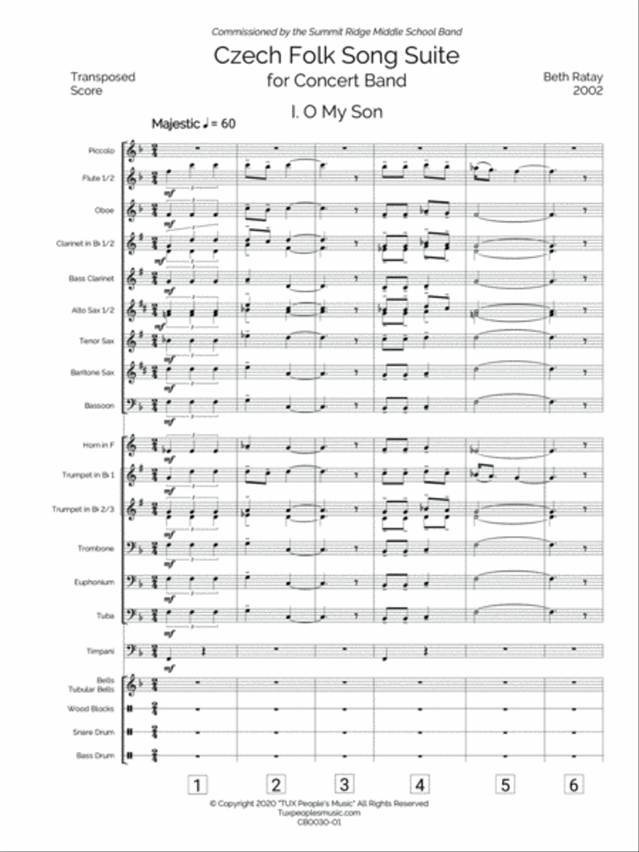 Czech Folk Song Suite Concert Band scores gallery preview page 6