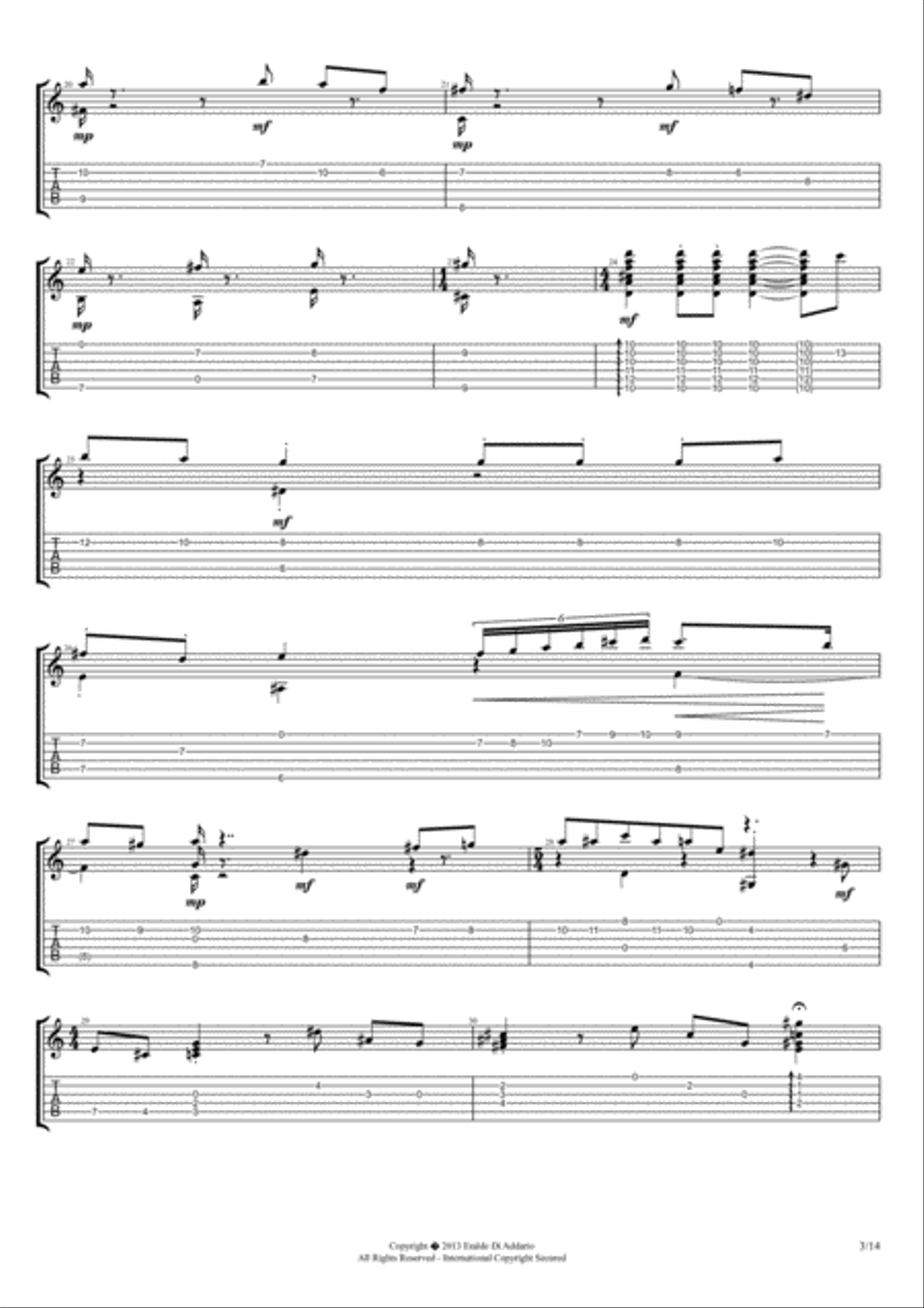 Schizophrenic Mind op. 32 Guitar Tablature scores gallery preview page 3