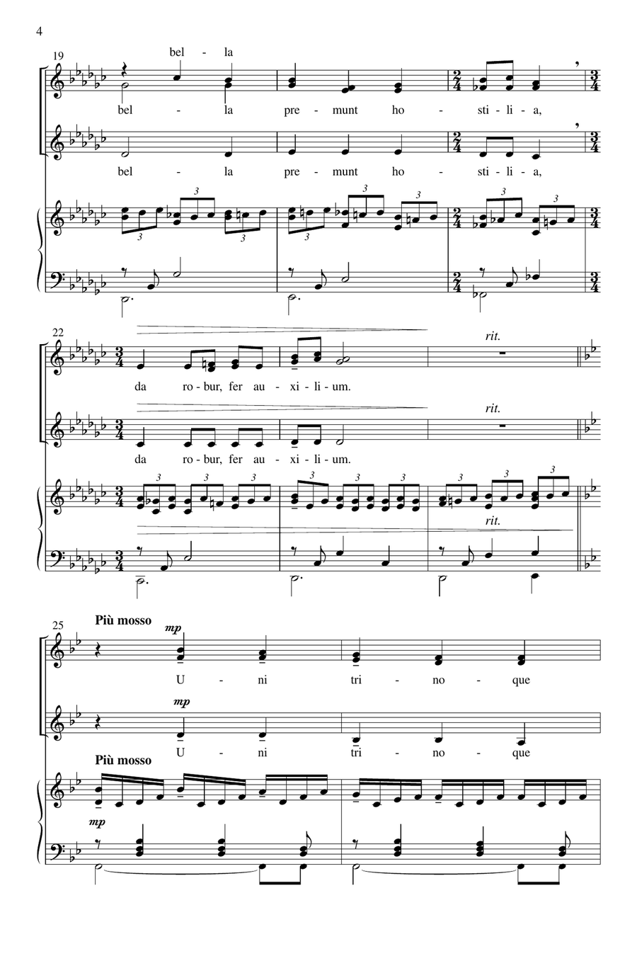 O Salutaris Hostia SSA scores gallery preview page 3