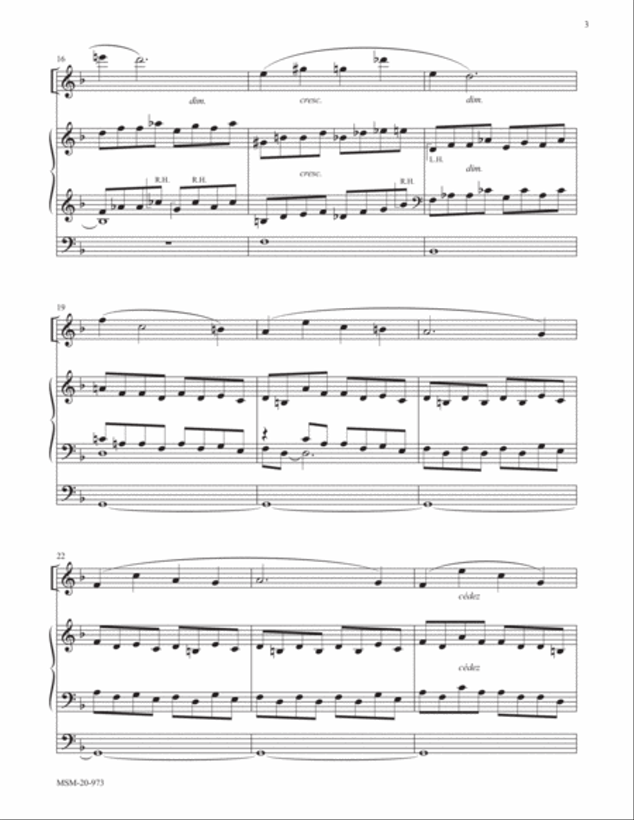 Prelude for Flute or Violin and Organ Flute scores gallery preview page 3