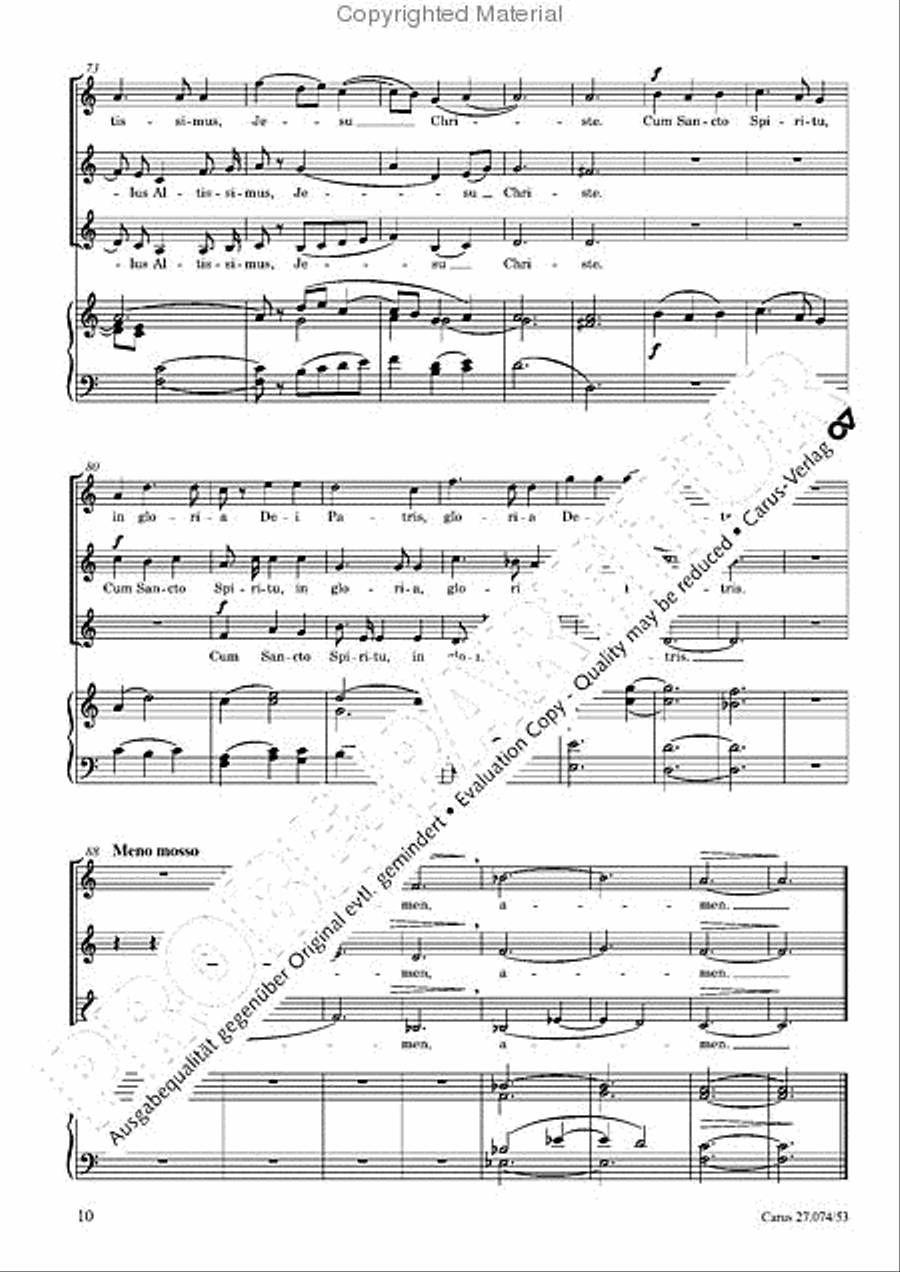 Missa secunda SSA scores gallery preview page 13