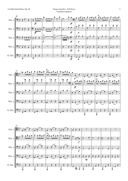 Danse Macabre by Camille Saint-Saens for Trombone Quintet image number null
