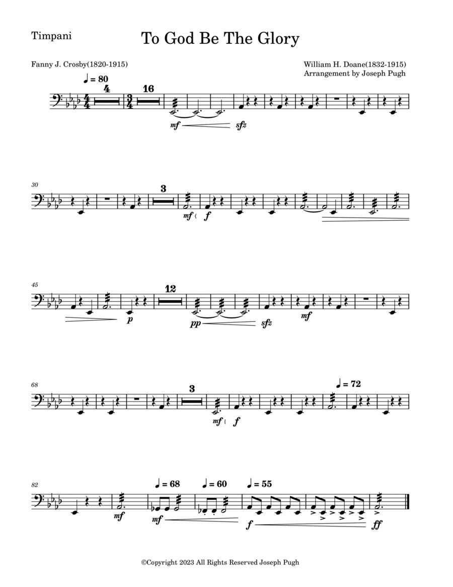 To God Be The Glory Full Orchestra scores gallery preview page 1