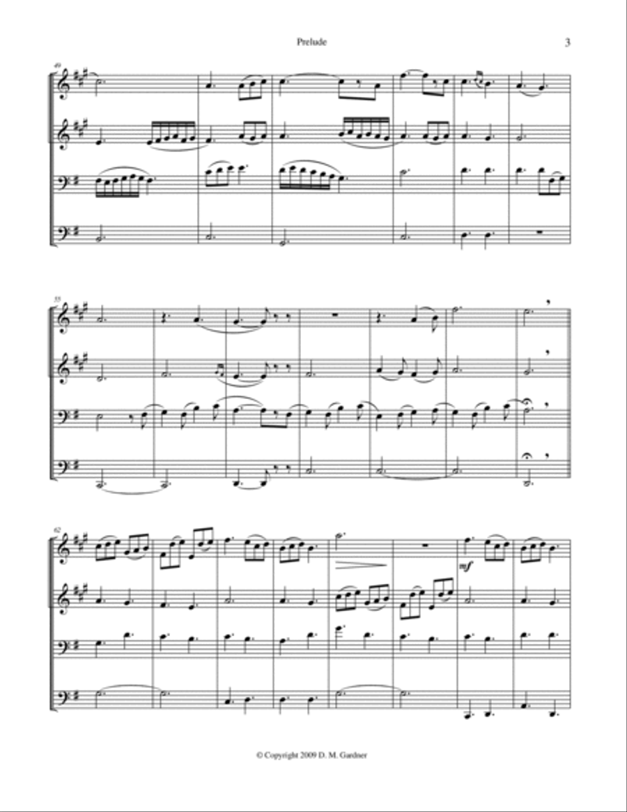 Prelude in G for Brass Quartet Brass Quartet scores gallery preview page 5