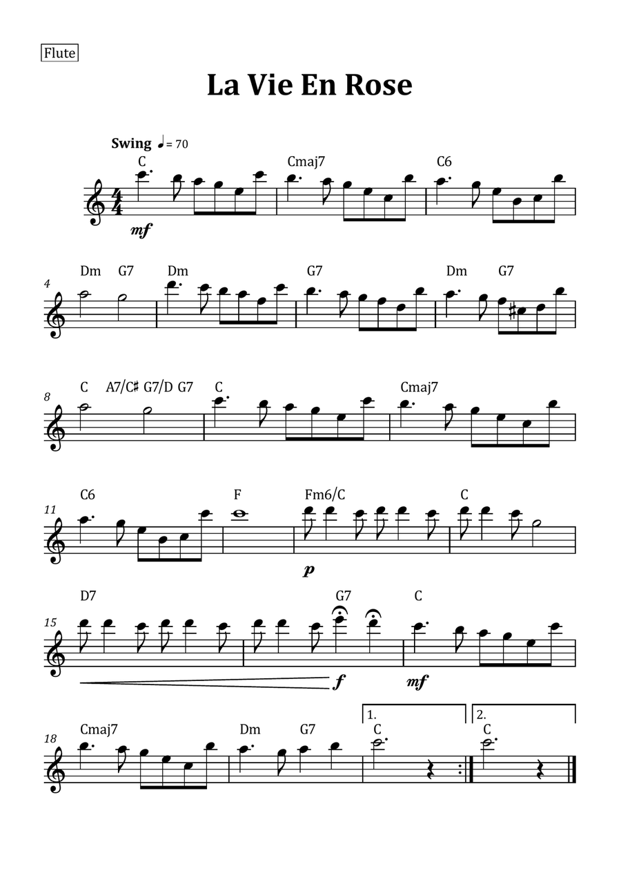 La Vie En Rose Woodwind Quintet scores gallery preview page 4