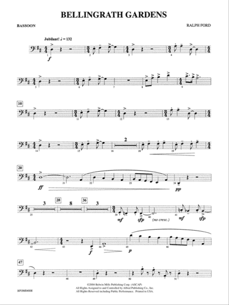 Bellingrath Gardens: Bassoon Full Orchestra scores gallery preview page 1