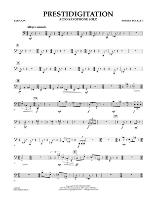 Prestidigitation (Alto Saxophone Solo with Band) - Bassoon