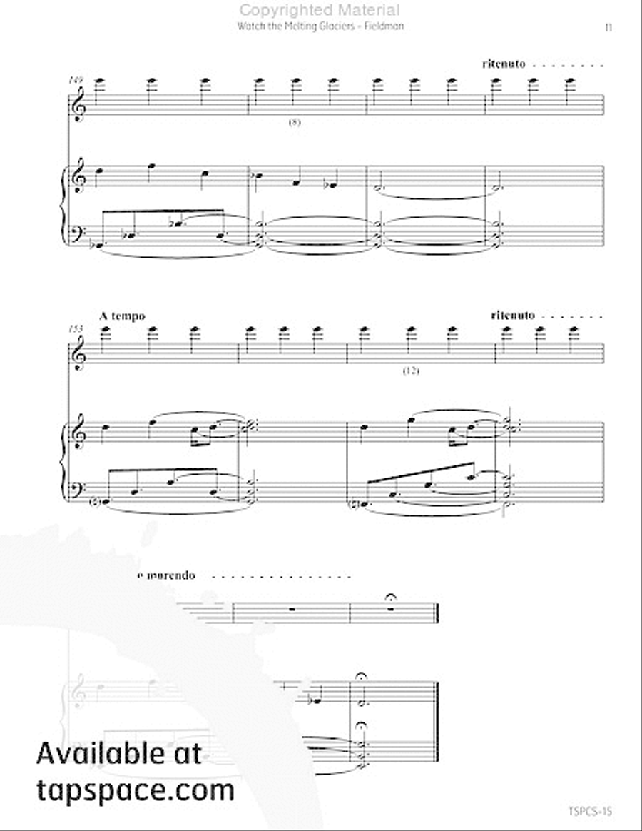 Watch the Melting Glaciers Piano Accompaniment scores gallery preview page 16