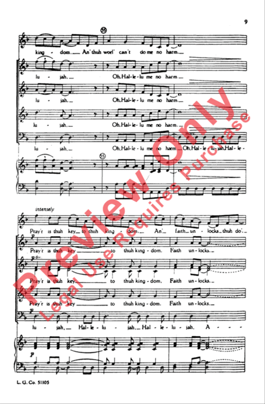 I Got a Key 4-Part scores gallery preview page 9