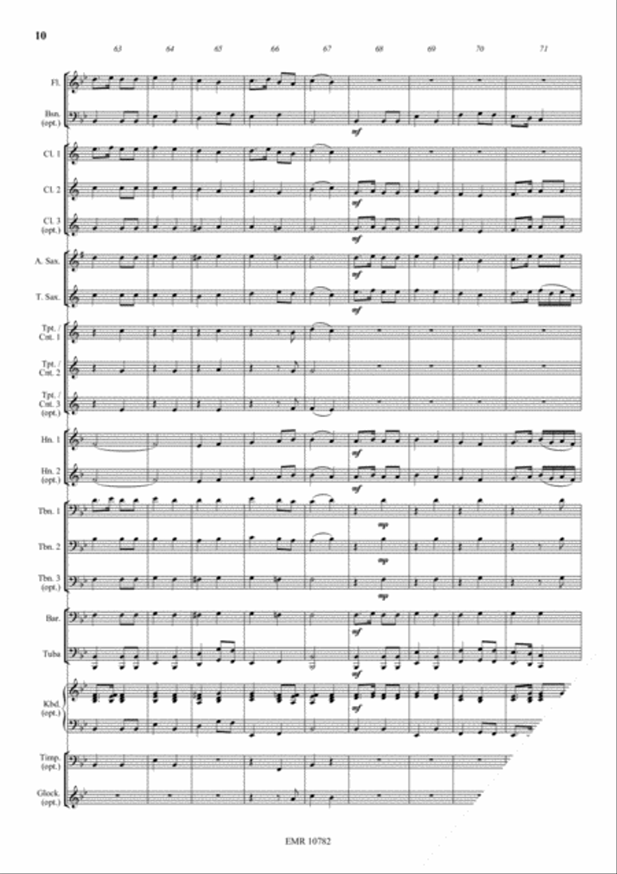 St. Anthony Choral St. Anthony Choral Concert Band scores gallery preview page 11