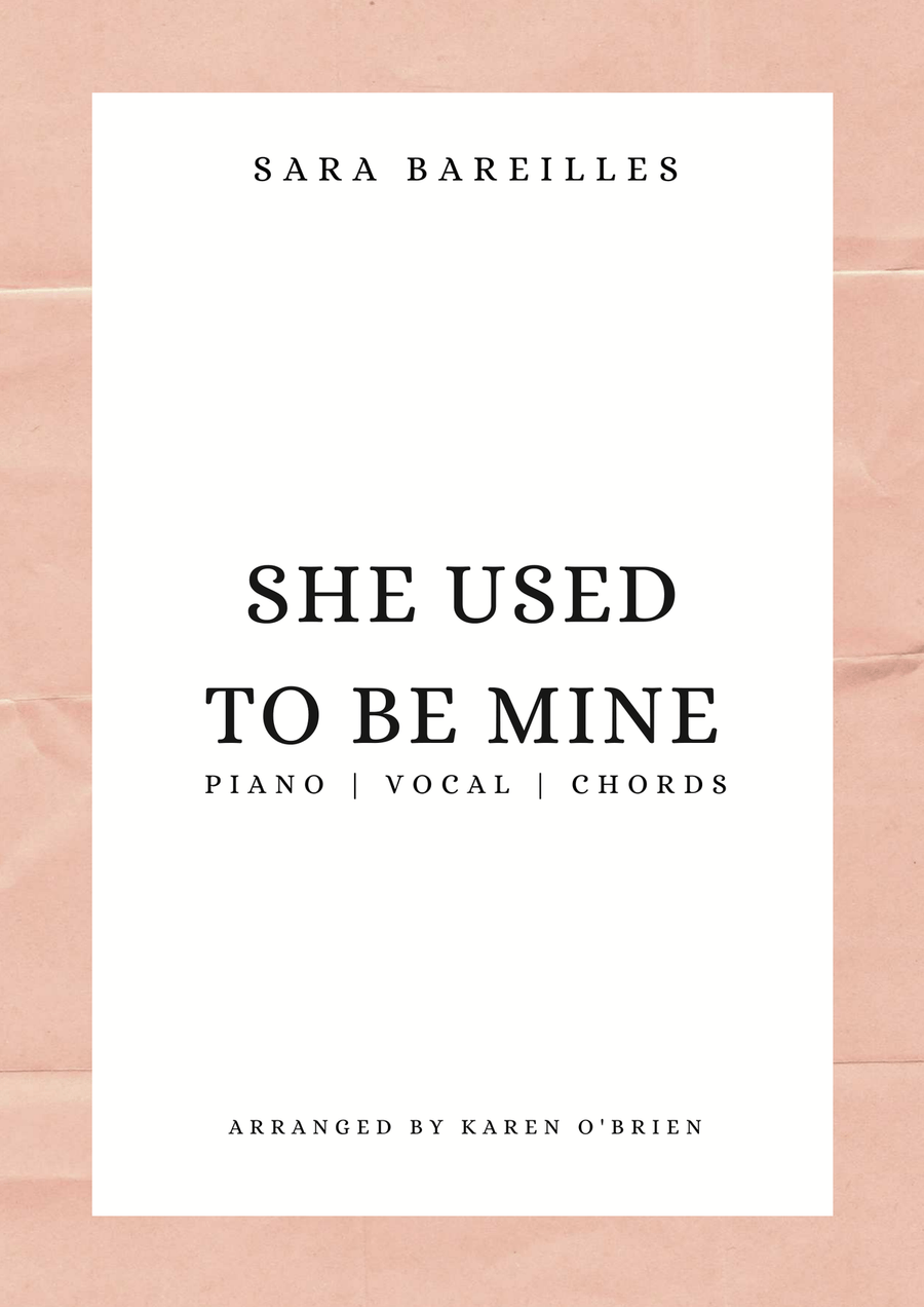 She Used To Be Mine Piano, Vocal scores gallery preview page 1