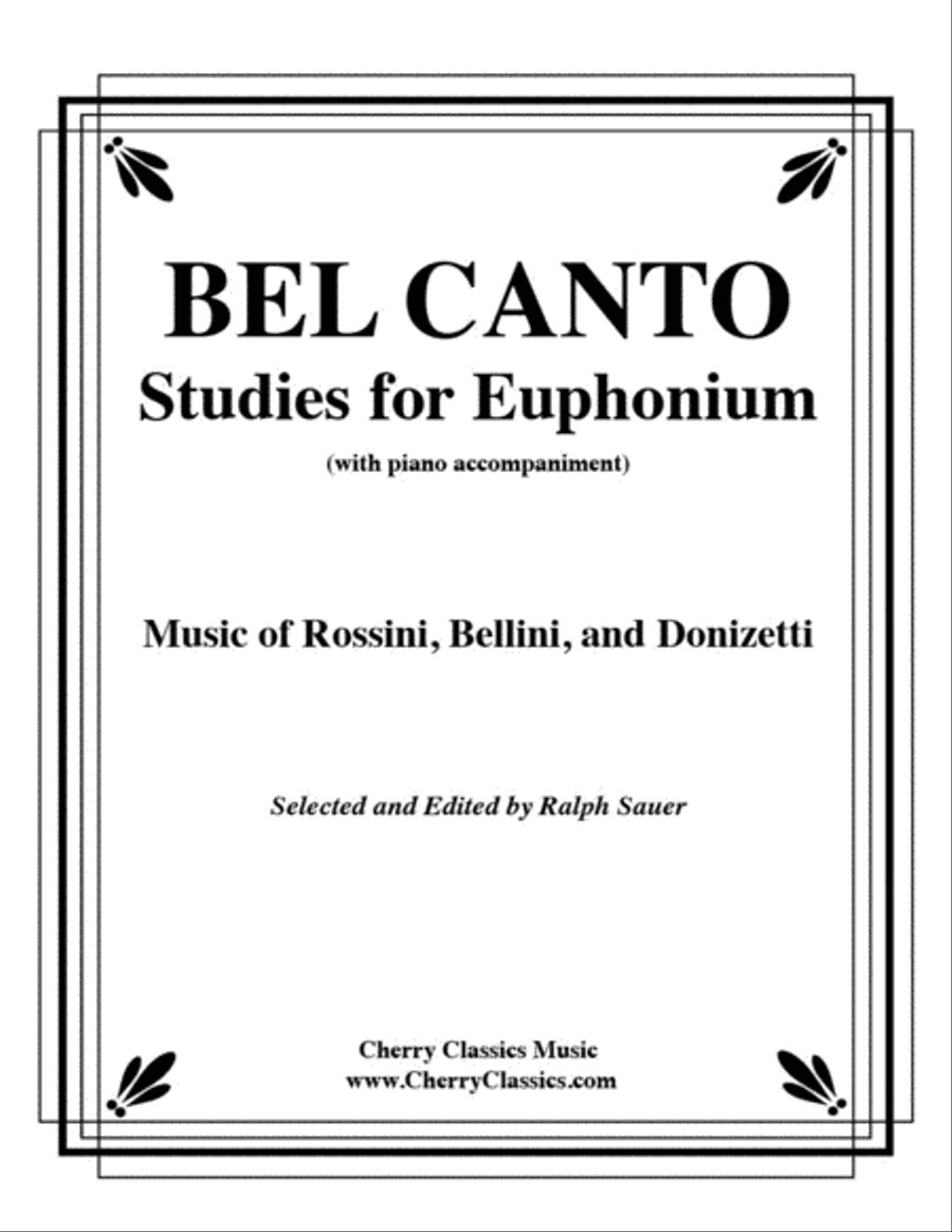Bel Canto Studies for Euphonium with Piano Euphonium scores gallery preview page 1