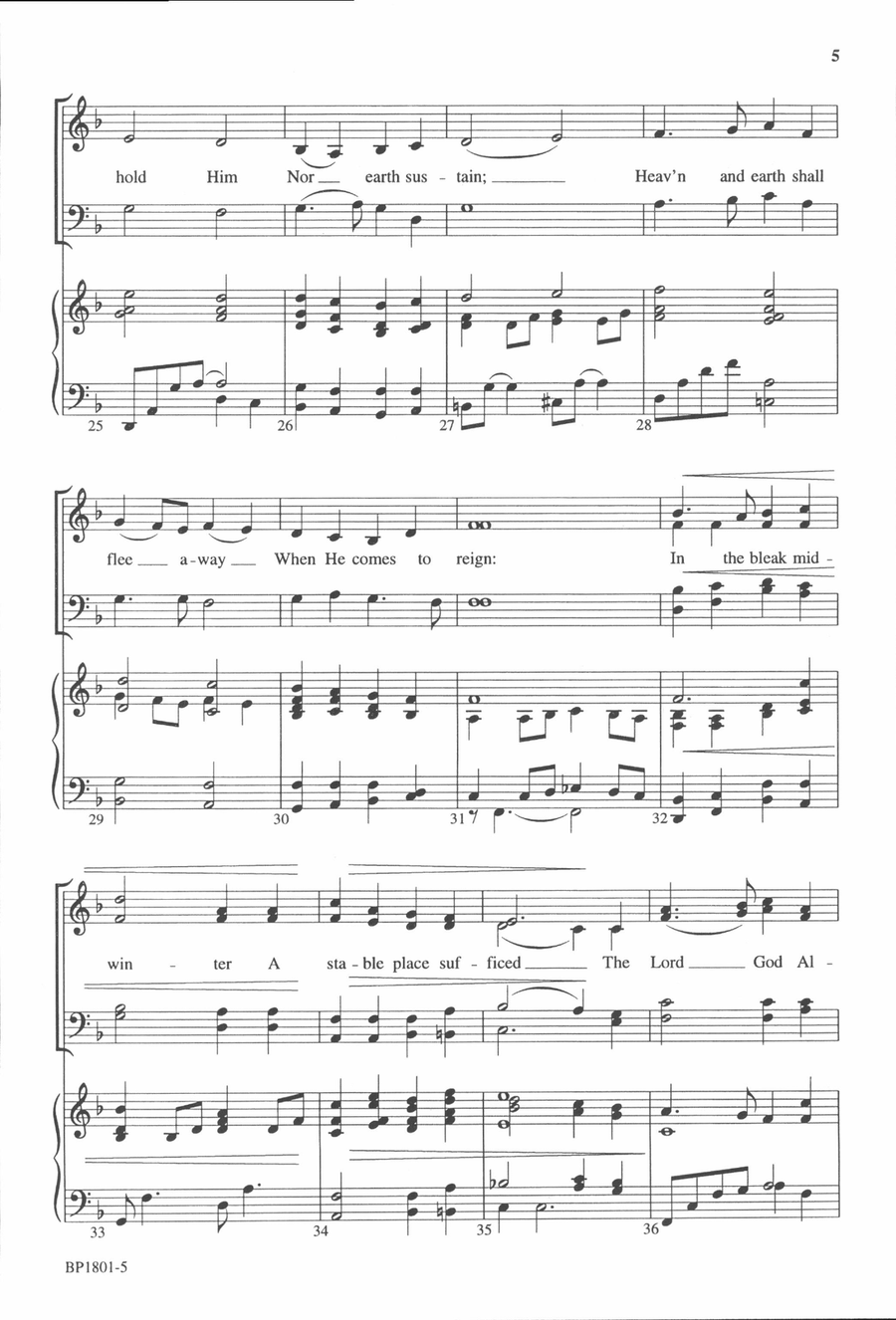 In the Bleak Midwinter 4-Part scores gallery preview page 4