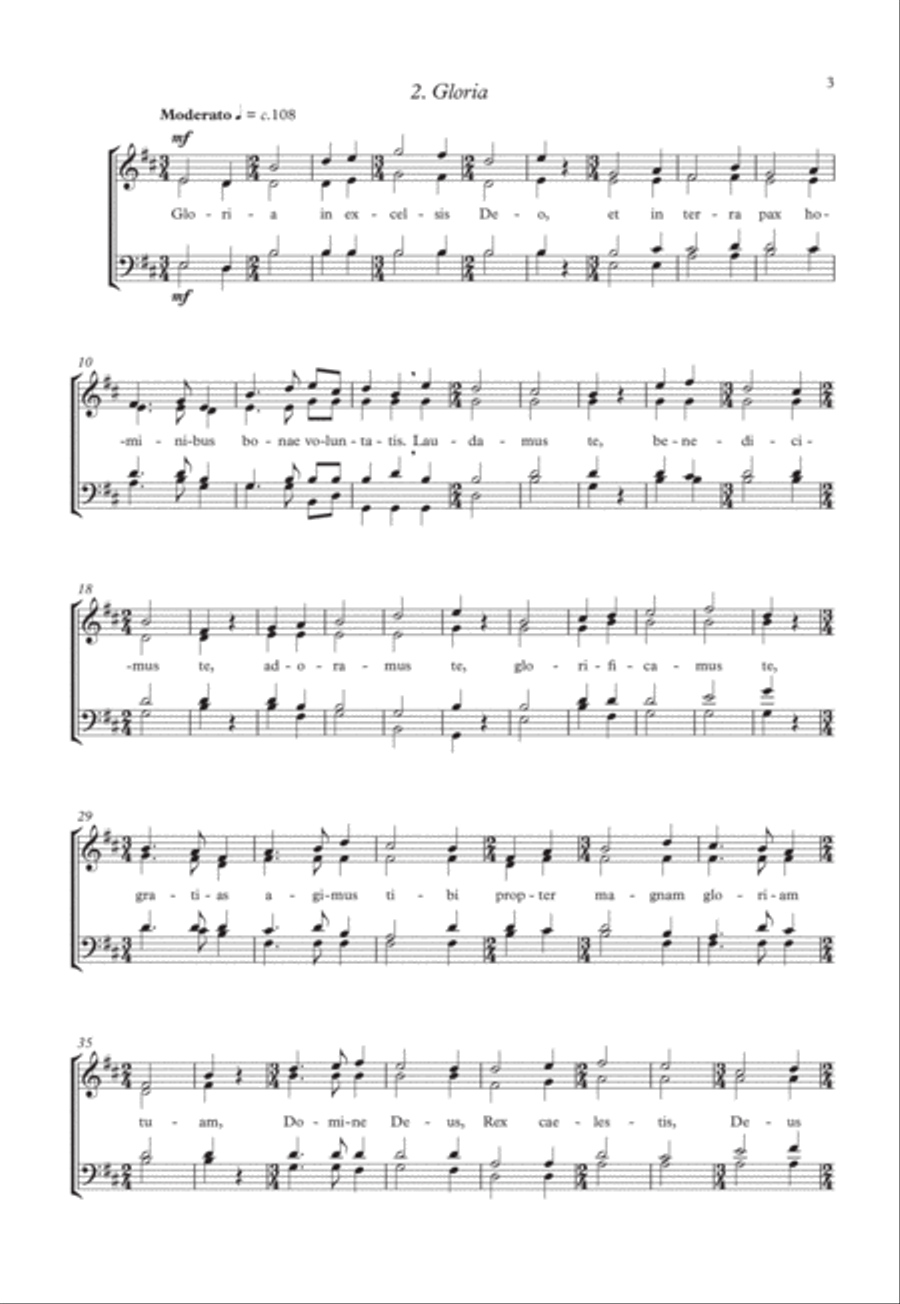 Missa Sanctae Annae and Hoc Corpus 4-Part scores gallery preview page 3