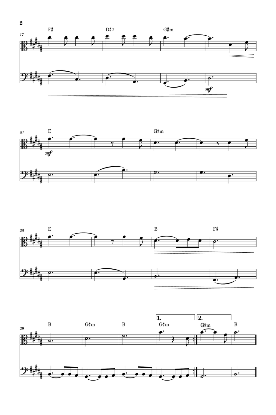 Hallelujah Trombone scores gallery preview page 2
