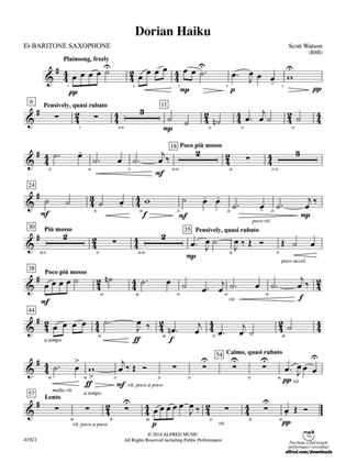 Dorian Haiku: E-flat Baritone Saxophone