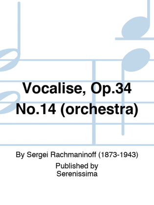Book cover for Vocalise, Op.34 No.14 (orchestra)
