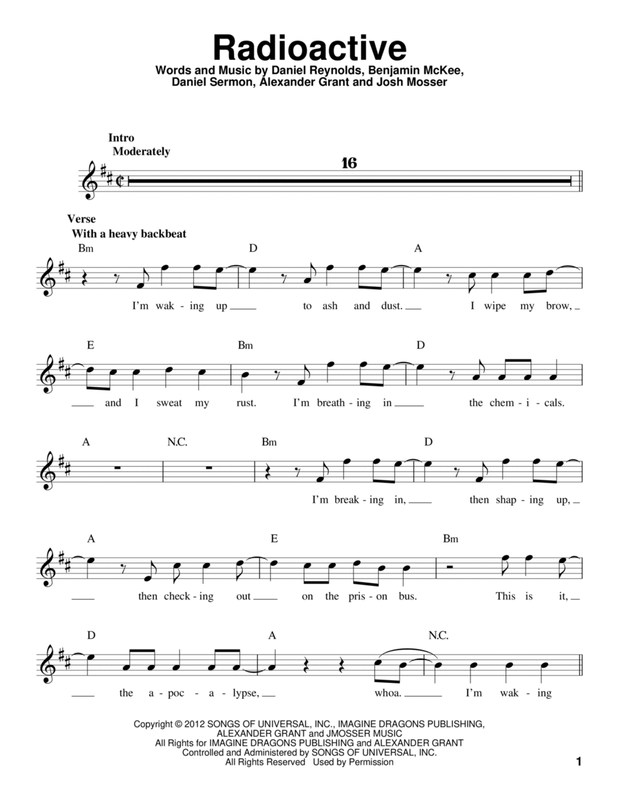 Radioactive Voice scores gallery preview page 1