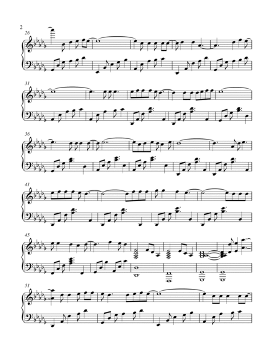 Sacrifice Piano Solo scores gallery preview page 2