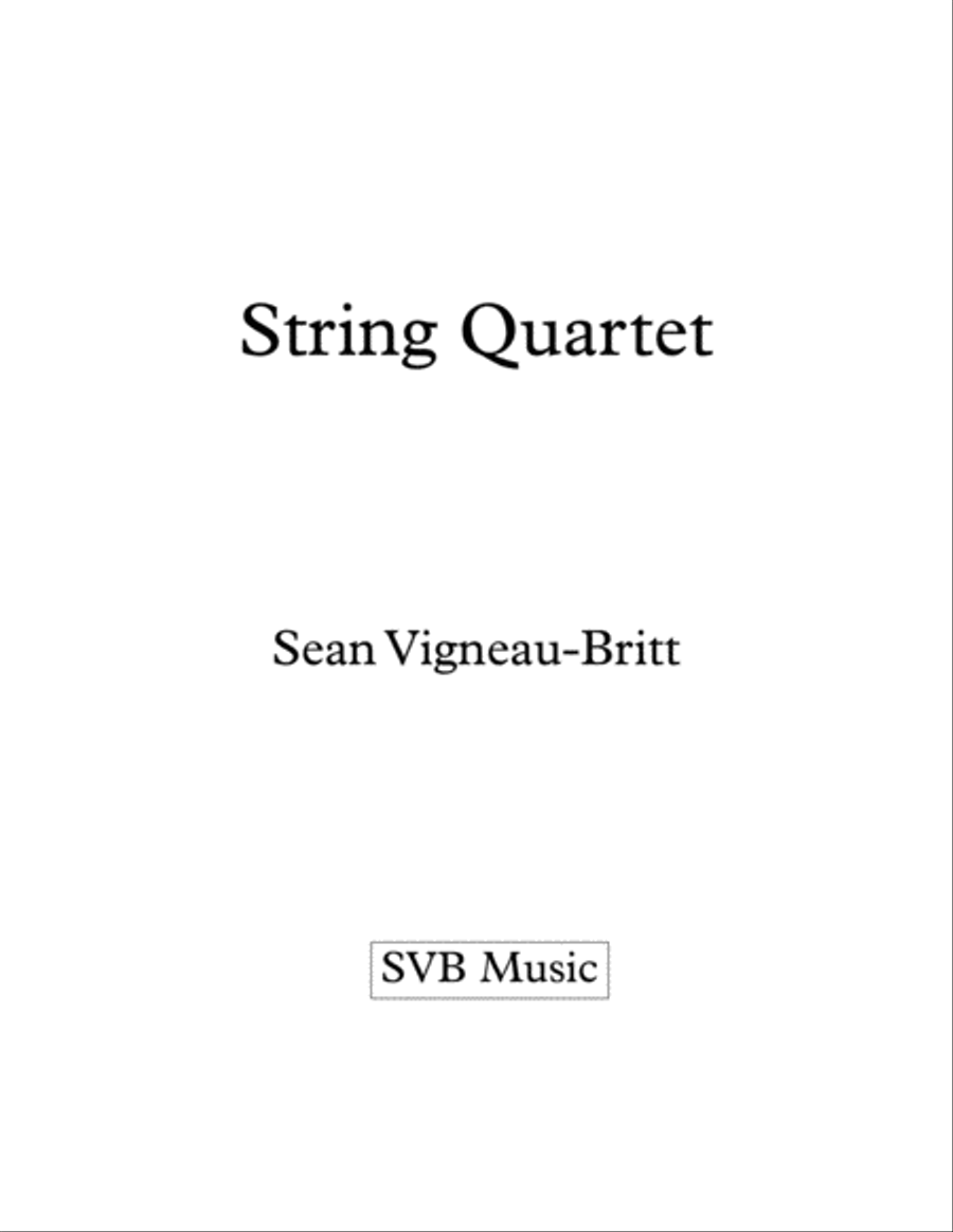 String Quartet, Score and Parts String Quartet scores gallery preview page 1