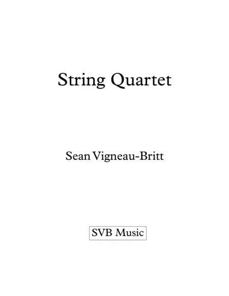 String Quartet, Score and Parts image number null