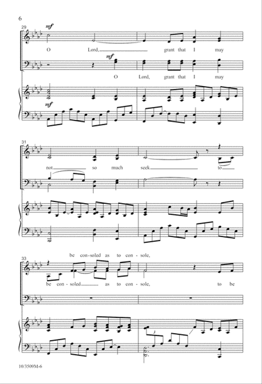 Make Me An Instrument of Thy Peace 4-Part scores gallery preview page 7