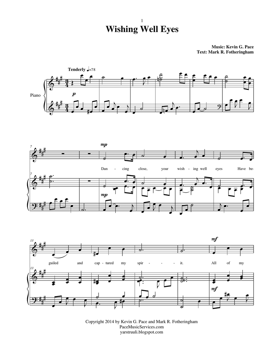 Songs of Love - original songs for vocal solo Voice Solo scores gallery preview page 4