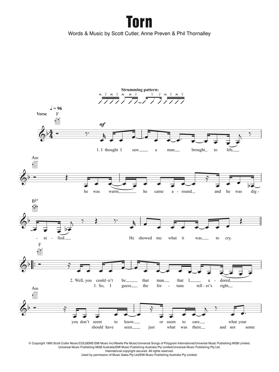 Torn Ukulele scores gallery preview page 1