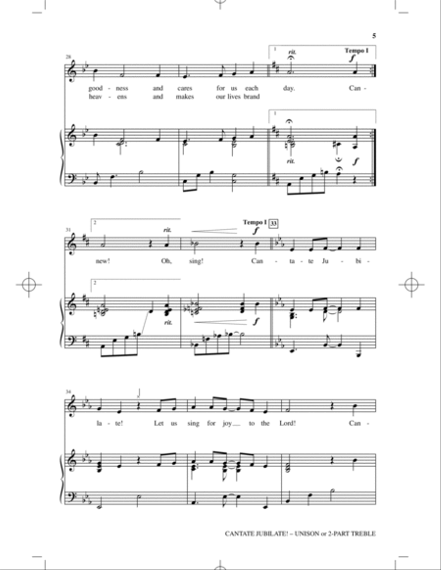 Cantate Jubilate! Cantate Jubilate! Children's Choir scores gallery preview page 4