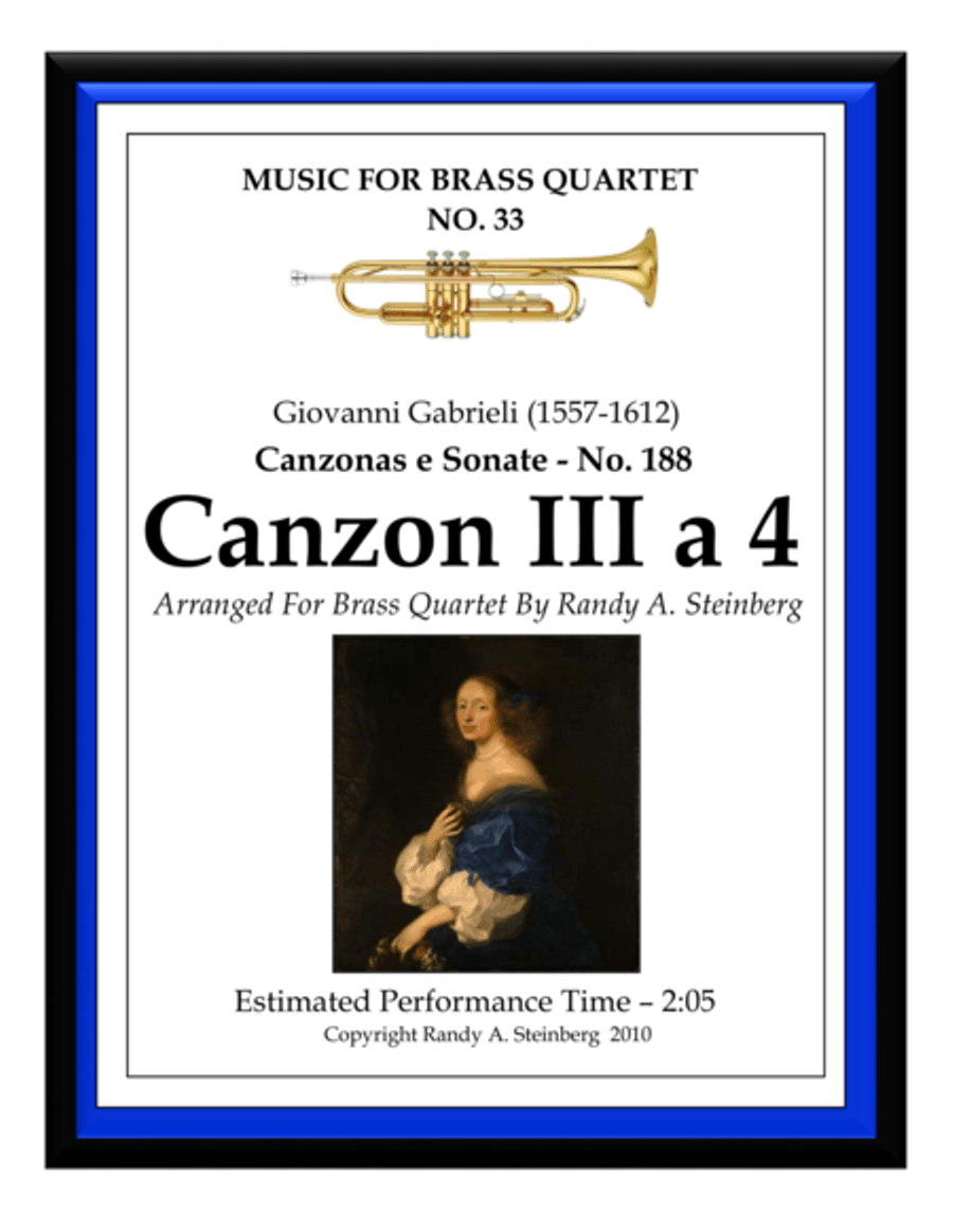 Canzon III a 4 - No. 188 Brass Ensemble scores gallery preview page 1