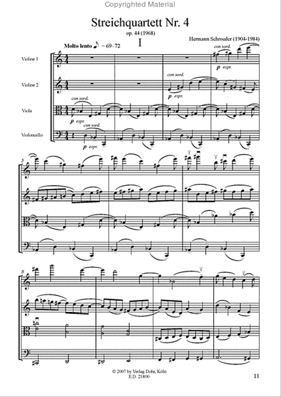 Streichquartette Nr. 4 und Nr. 5 String Quartet scores gallery preview page 3