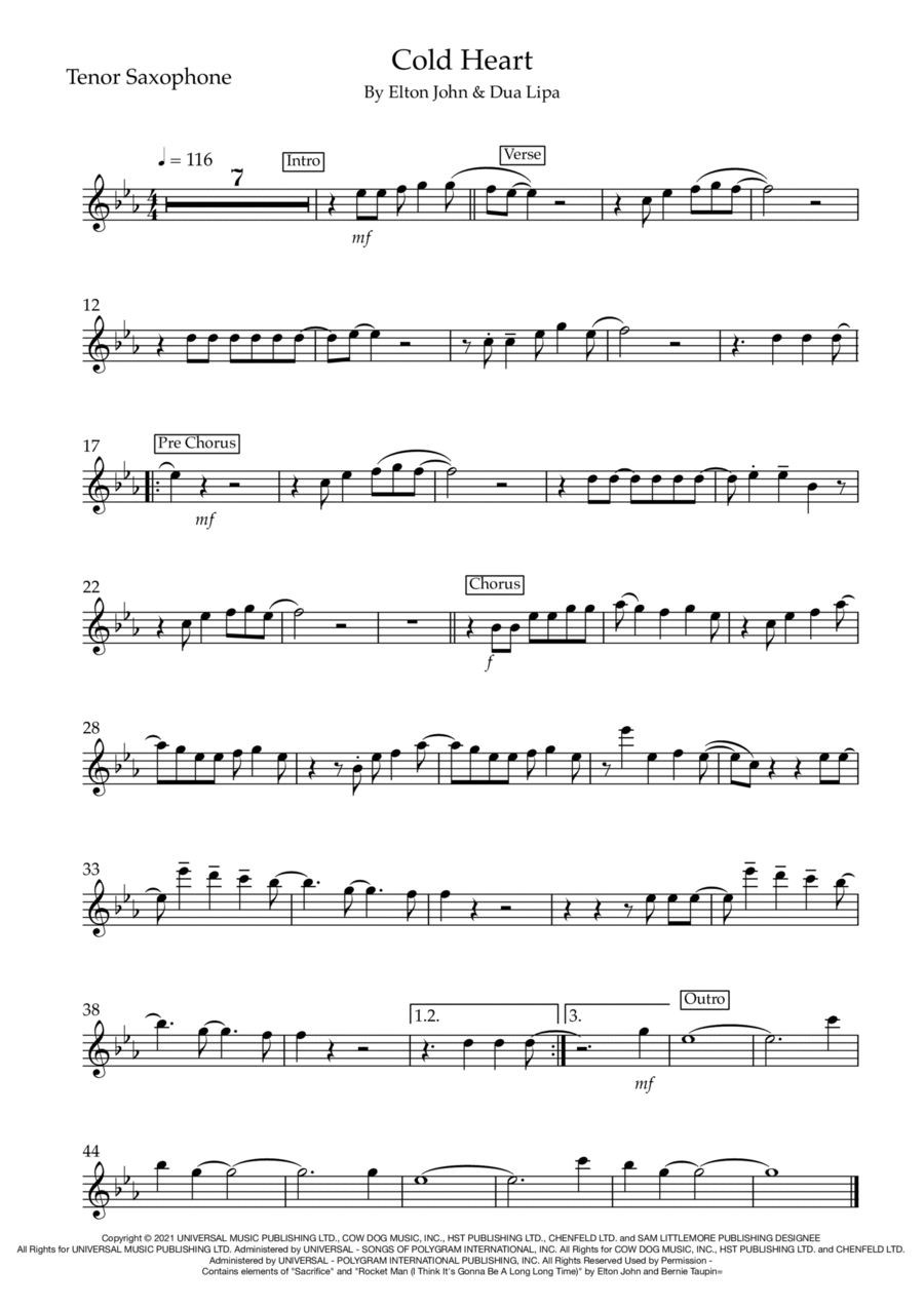 Cold Heart (pnau Remix) Cold Heart (pnau Remix) Woodwind Duet scores gallery preview page 1