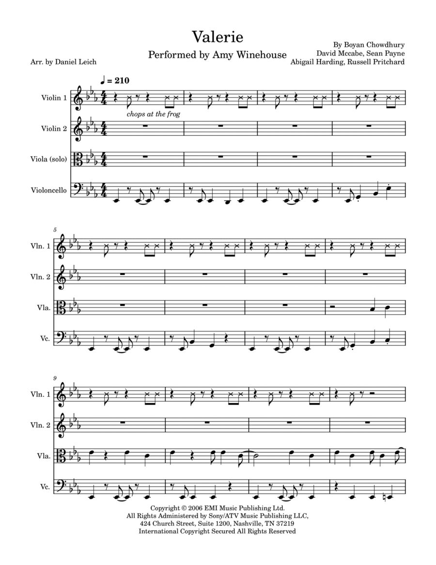 Valerie String Quartet scores gallery preview page 1