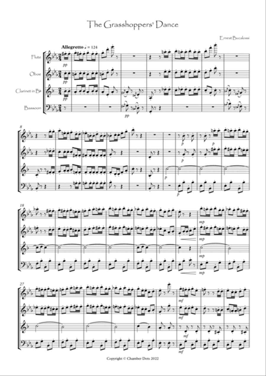 The Grasshoppers' Dance Woodwind Quartet scores gallery preview page 2